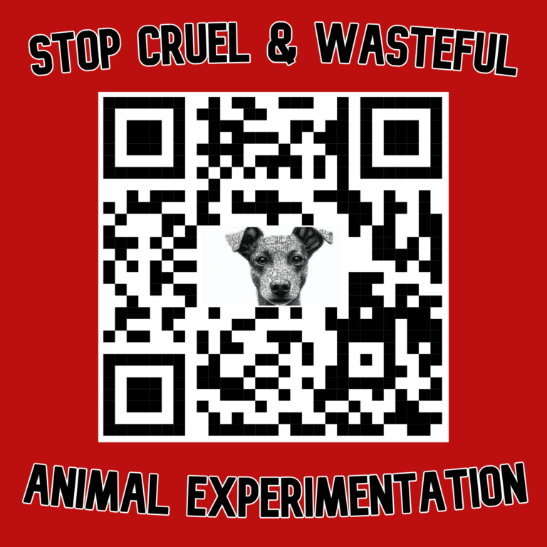 Stop cruel and wasteful animal experimentation — visit White Coat Waste